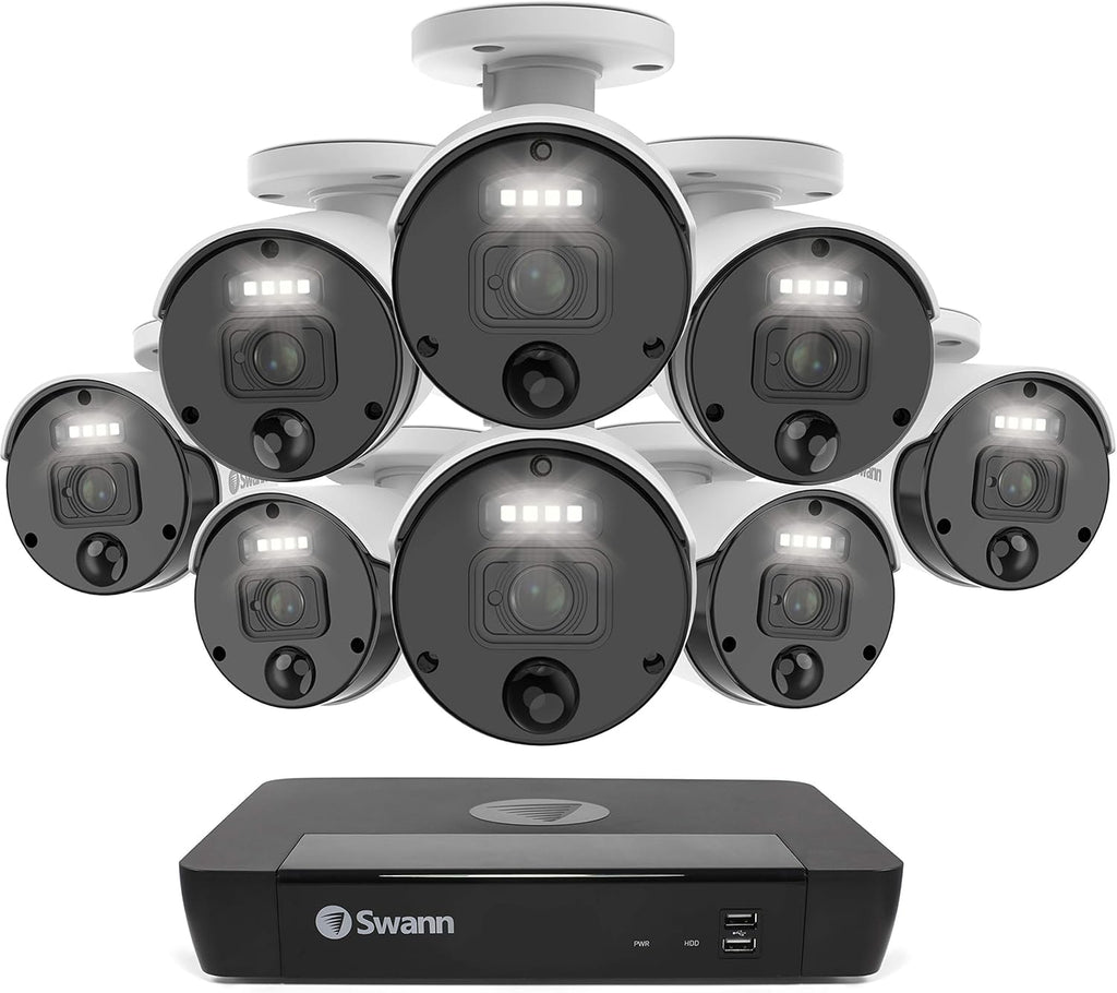 8 Camera 8 Channel POE NVR 4K Wired Security Camera System Y821