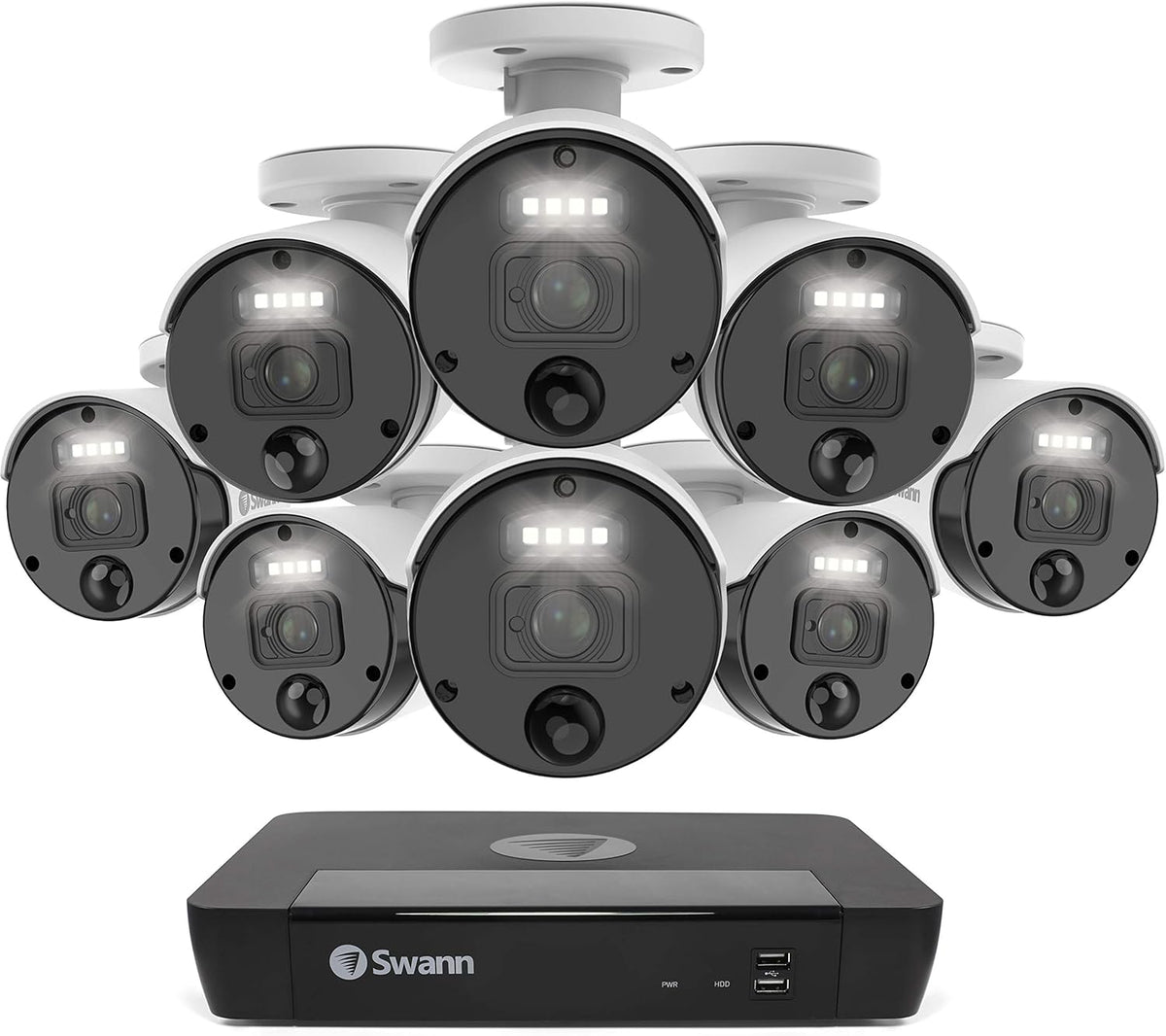 8 Camera 8 Channel POE NVR 4K Wired Security Camera System Y821