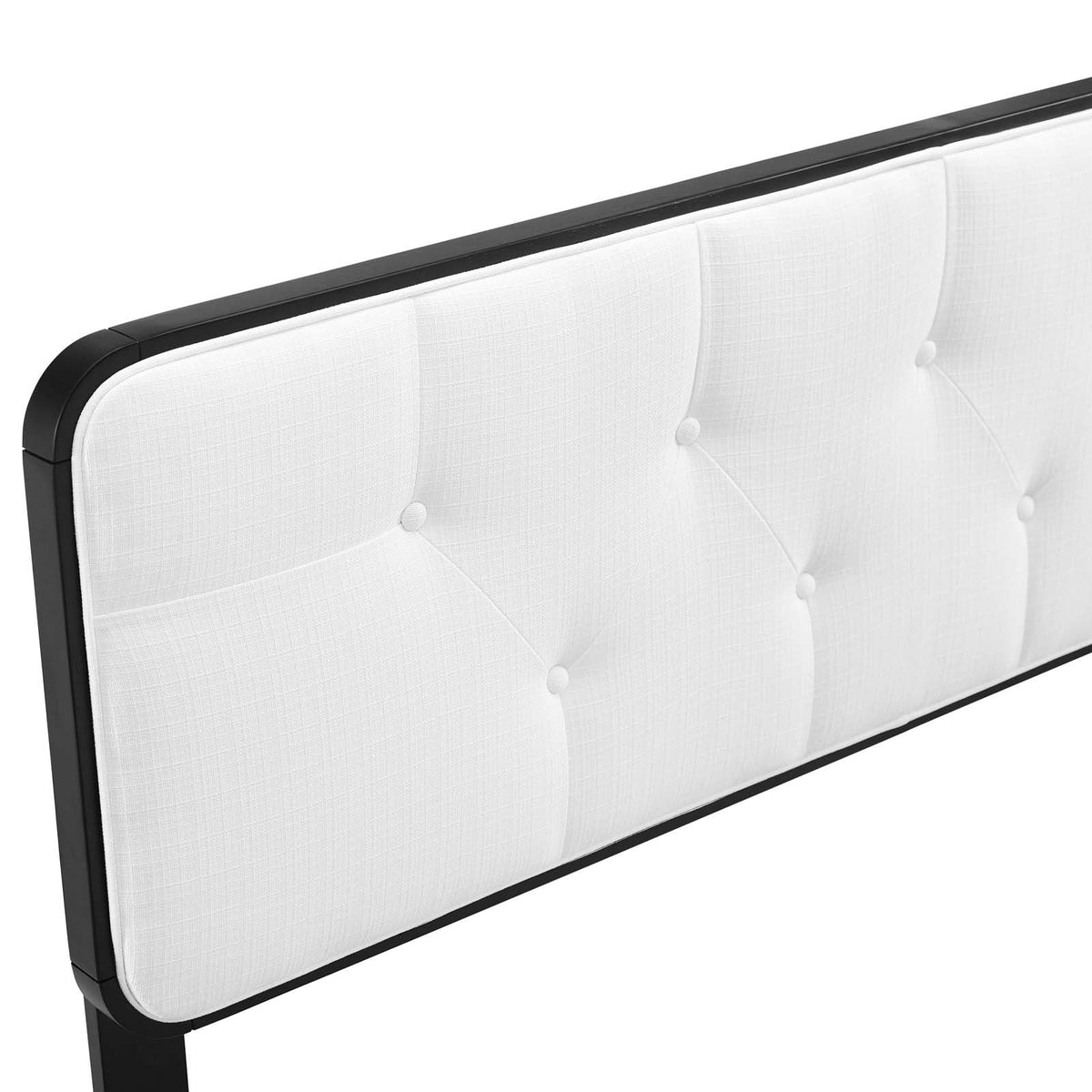 Tufted Twin Fabric and Wood Headboard Q445518