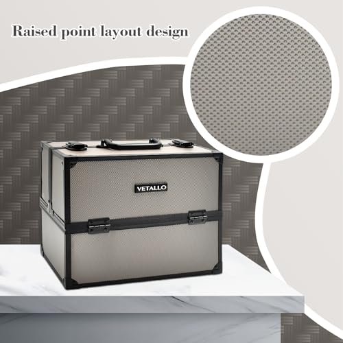 Large Black Portable Makeup Train Case R62455