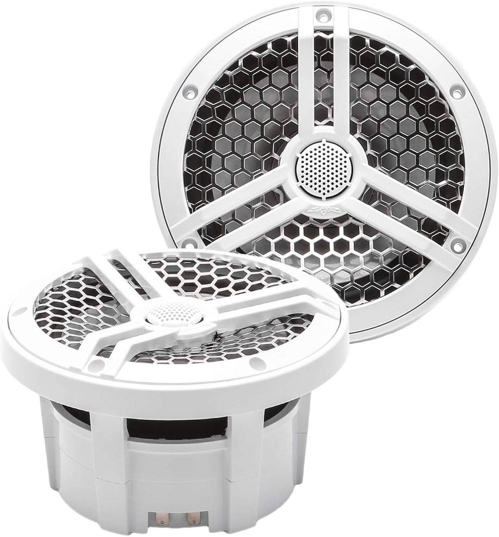 6.5" 2-Way Marine Coaxial Speakers, Pair (White) C941209