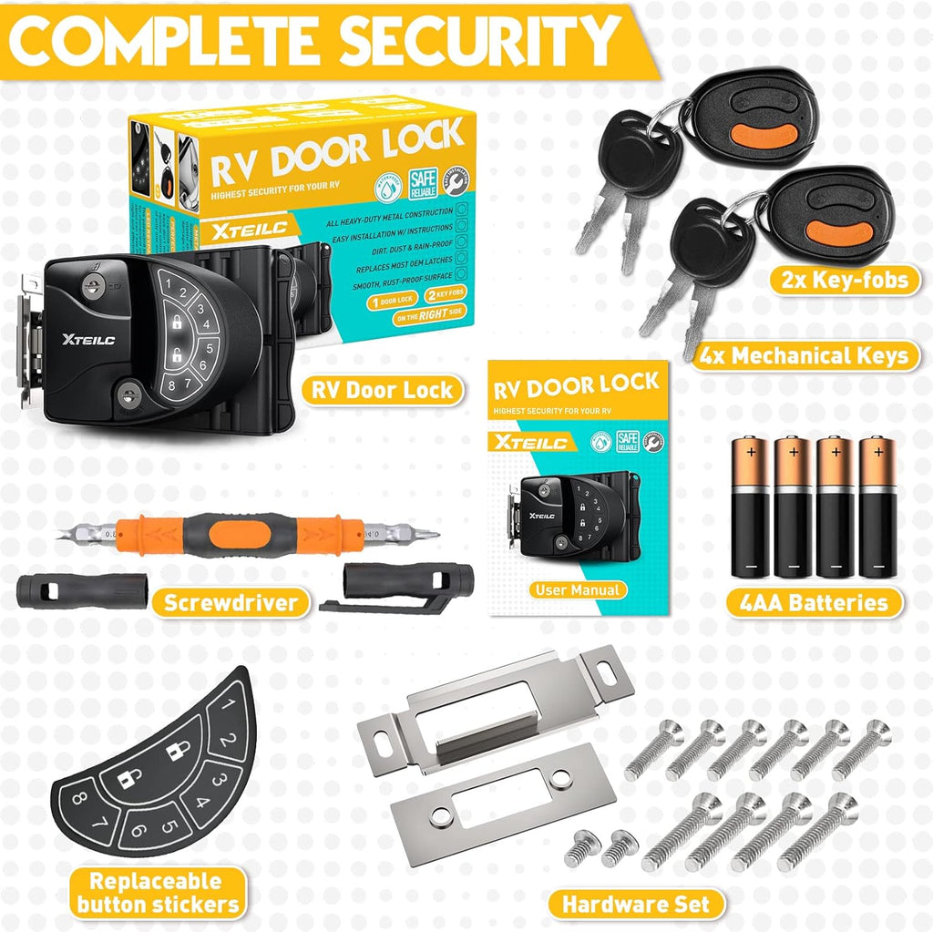 RV Keyless Entry Door Lock with Keypad and Deadbolt W785006
