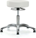 Chrome 360 Degree Adjustable Swivel Stool Imperial Blue Vinyl I38929