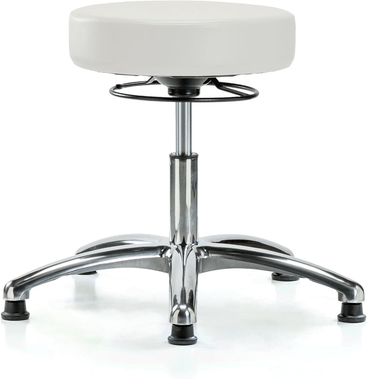 Chrome 360 Degree Adjustable Swivel Stool Imperial Blue Vinyl I38929