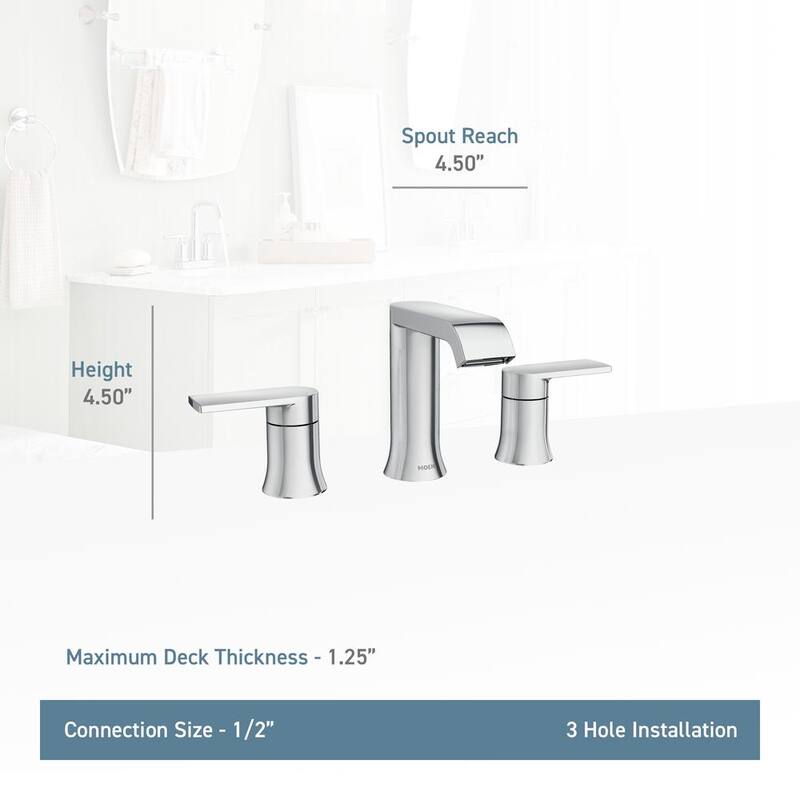 8 in. Widespread Double Handle Bathroom Faucet with Drain in Matte Black 2-Pack S647232
