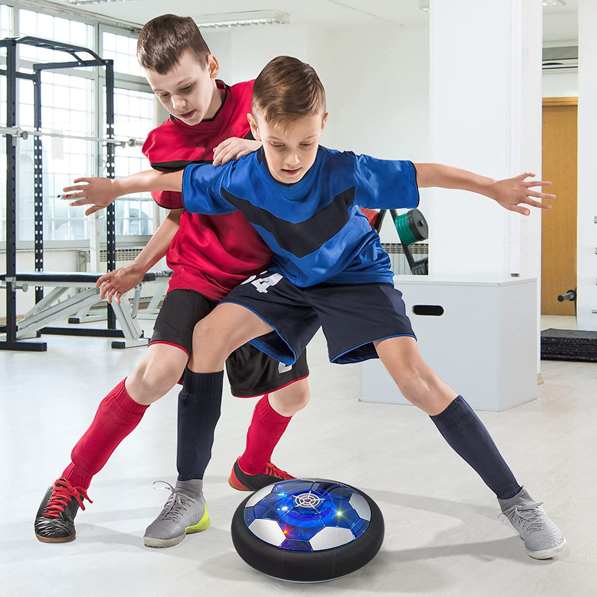 Hover Soccer Ball Set of 2 with LED Lights and Soft Foam Bumpers T92859