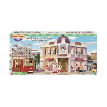 Grand Department Store Dollhouse Playset with Revolving Door and Manual Elevator O2553