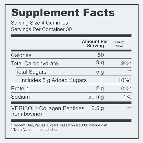 Grape Flavor Collagen Gummies, 120 ct, Pack of 2 F577