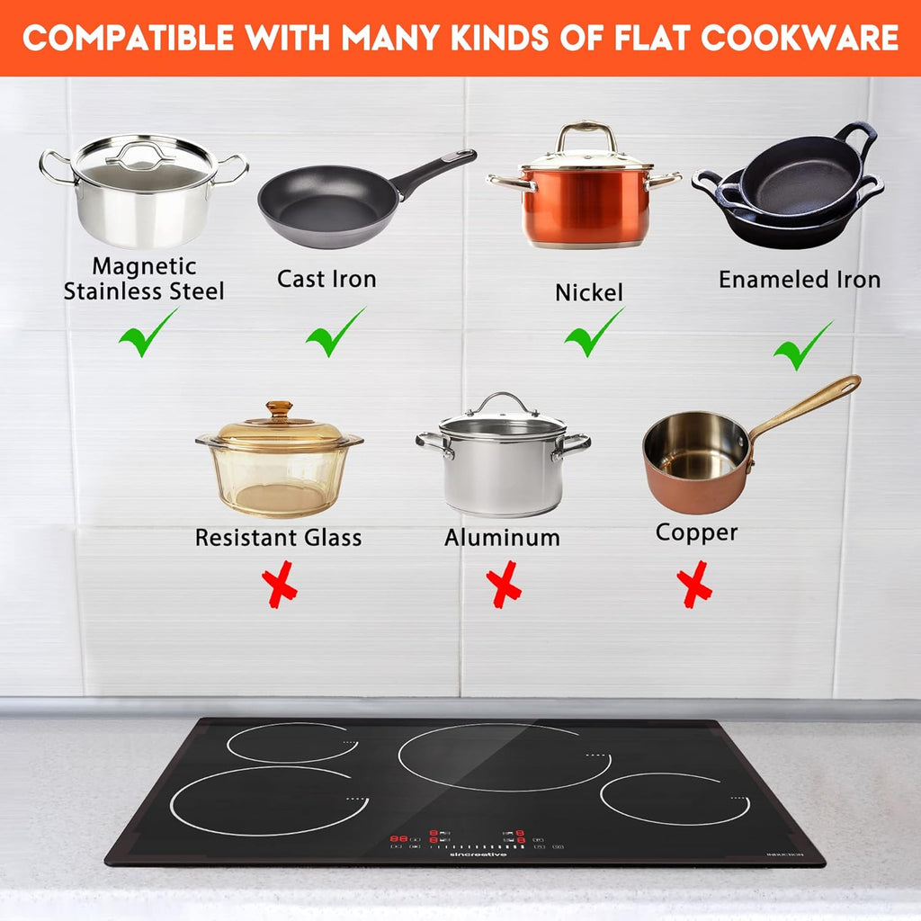 30 Inch 4 Burners Induction Cooktop with Timer N827