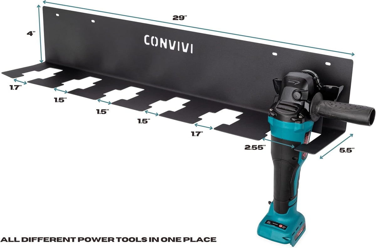 Black Cordless Drill Storage Rack 2-PACK J856