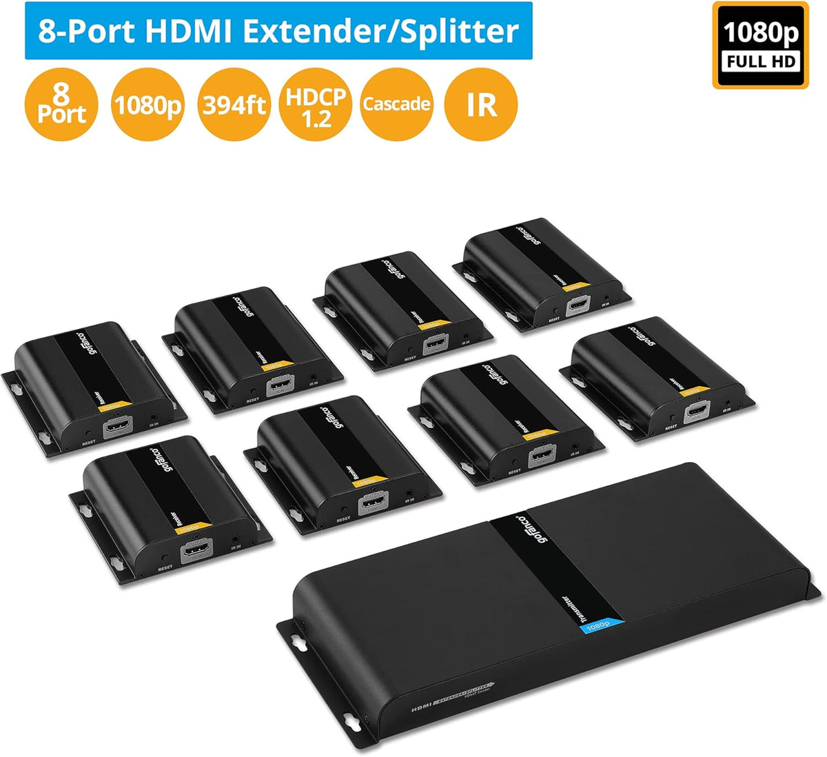 1080p 8port HDMI Extender Splitter over CAT5e / CAT6 A529960