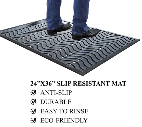 100% Rubber Clean Step Scraper Doormat N91271