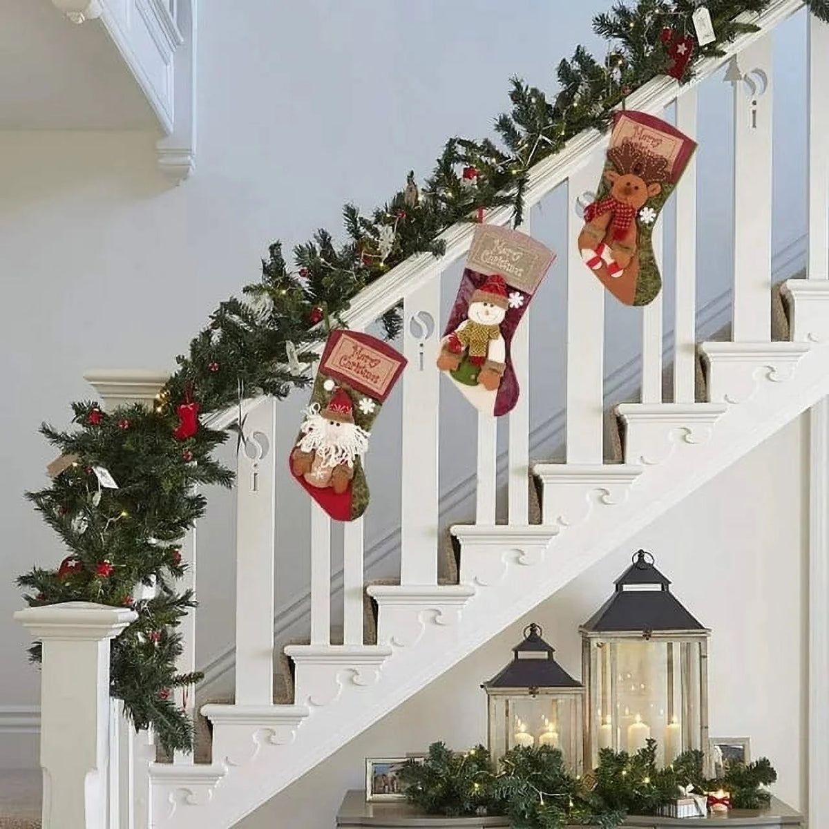 18" 3D Christmas Stockings 3 Pack B701246