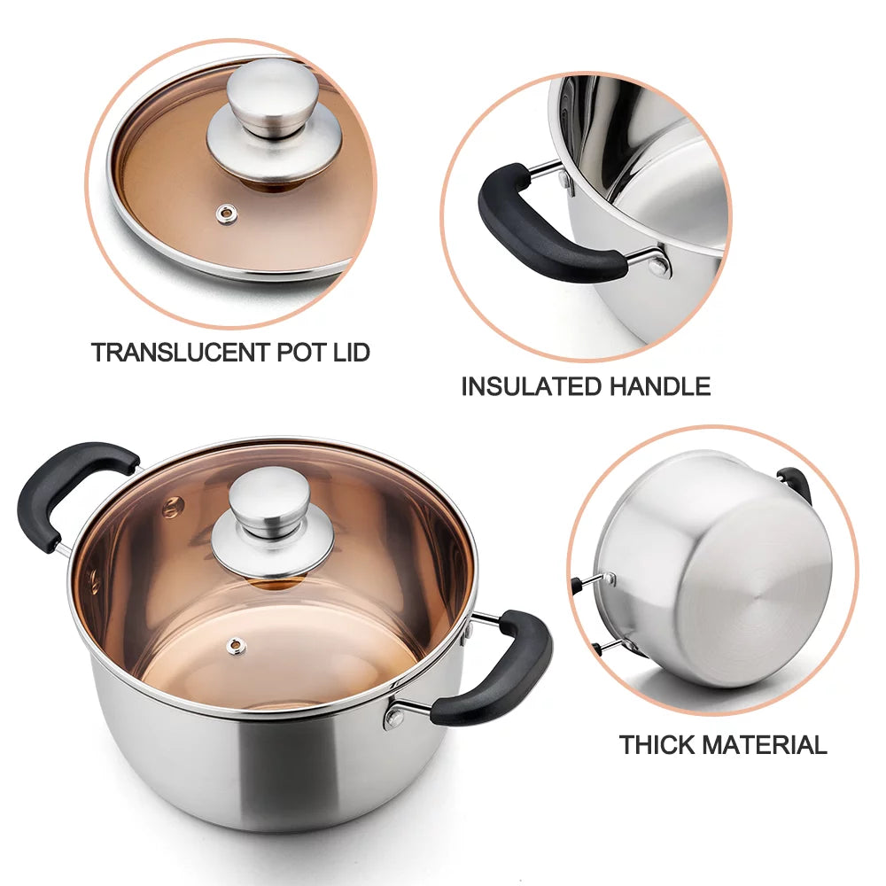4 Quart Stainless Steel Stockpot with Lid G221159