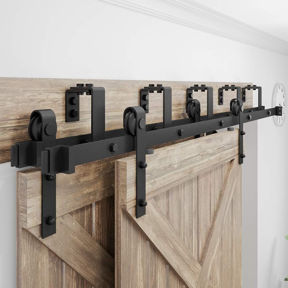4FT Metal Sliding Bypass Barn Door Hardware Kit H851856