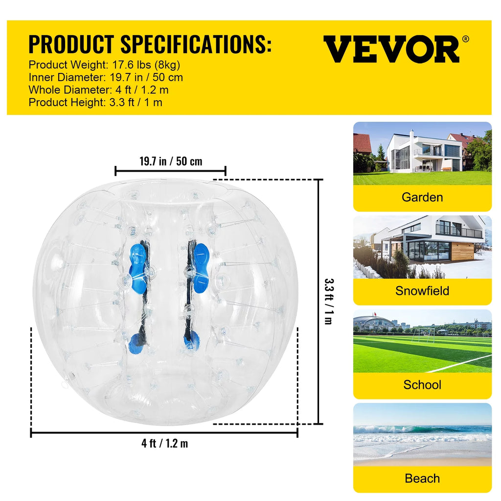 Inflatable Bumper Balls 2 PCS 4ft PVC Z35950