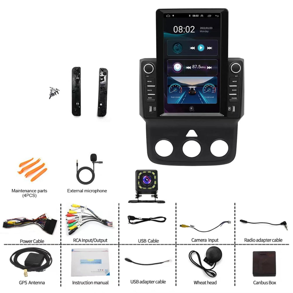 9.7 Vertical Car Radio Stereo IPS Android 12.0 GPS Navigation I81297