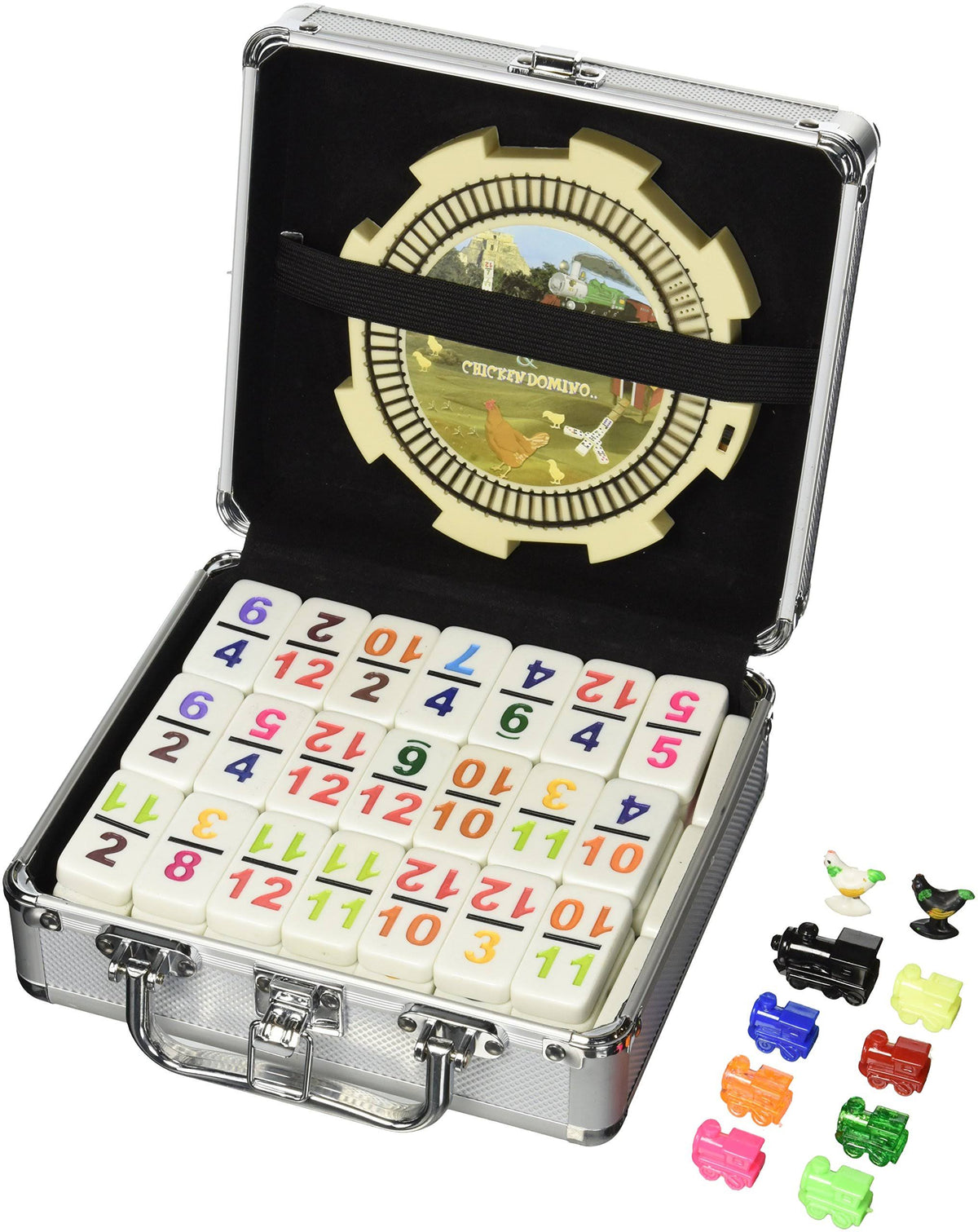Double 12 Numeral Pro Size Mexican Train & Chicken Domino Set D776