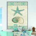 Nautical Coastal Framed Canvas - 34 in. Wide x 44 in. High - Gold E60771