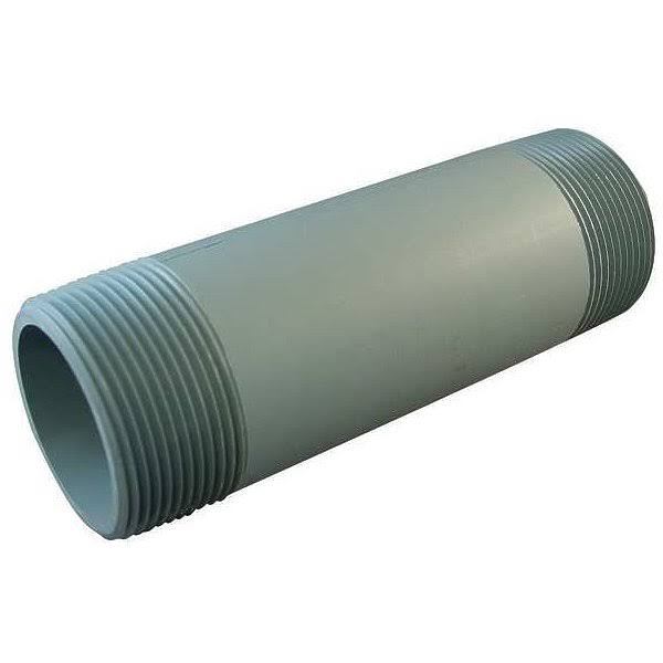 6 In Schedule 80 Gray PVC Pipe Nipple S39378