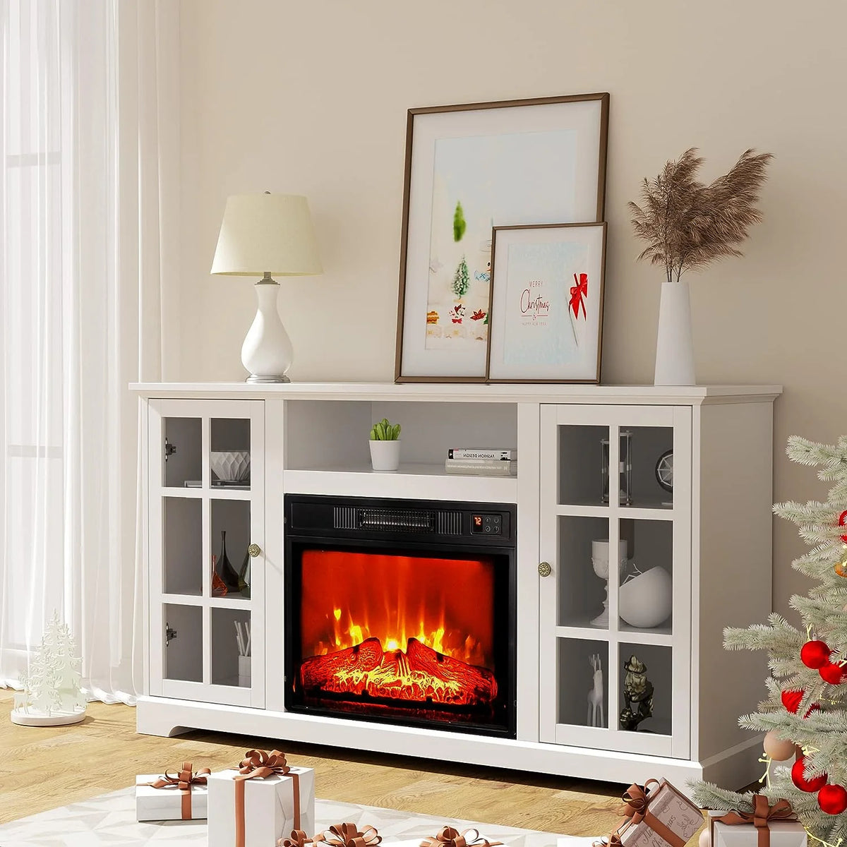 White Fireplace TV Stand Z26151