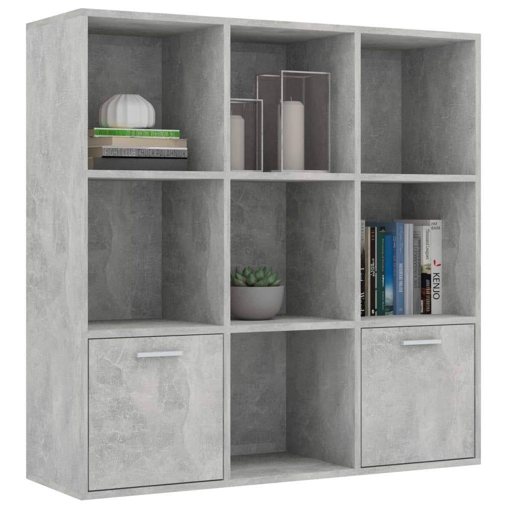 Book Cabinet Concrete Gray Chipboard T3952