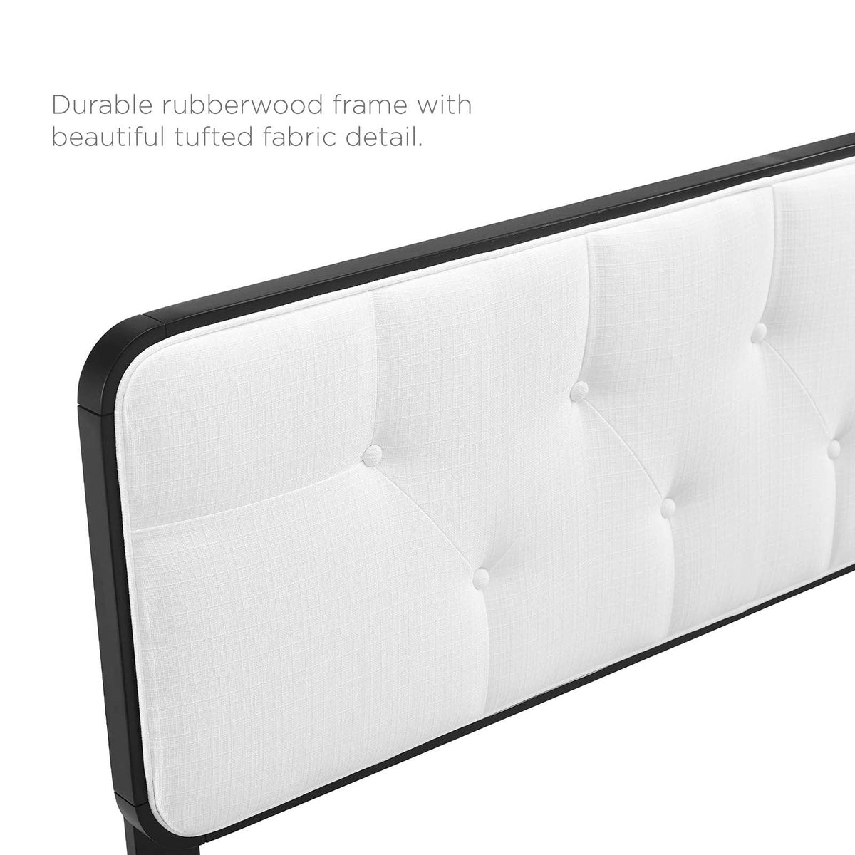 Tufted Twin Fabric and Wood Headboard Q445518