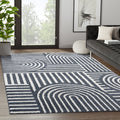 8 x 10 Cream Charcoal Area Rug S56367
