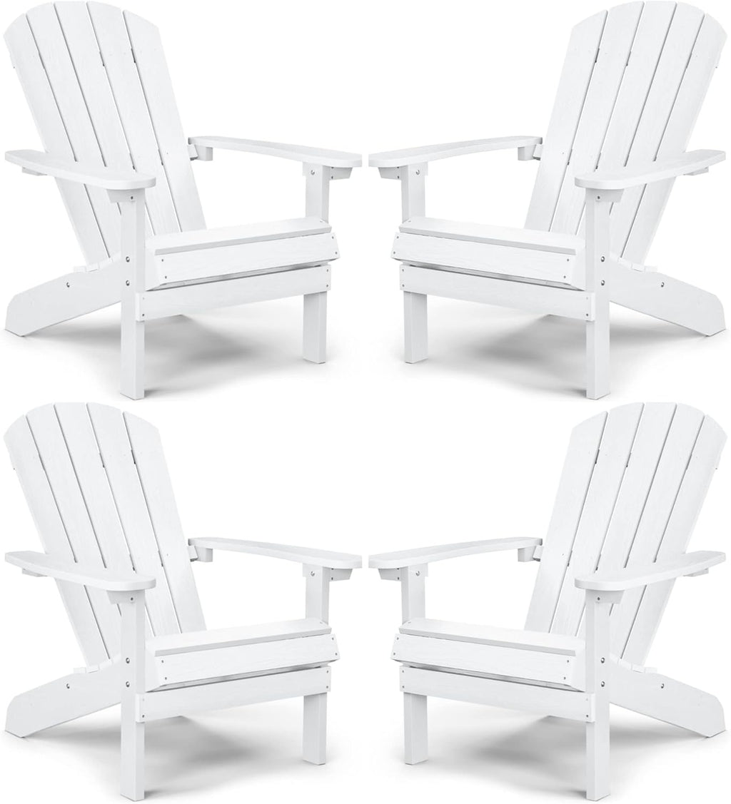 Black Plastic Adirondack Chairs Set of 2 A1877