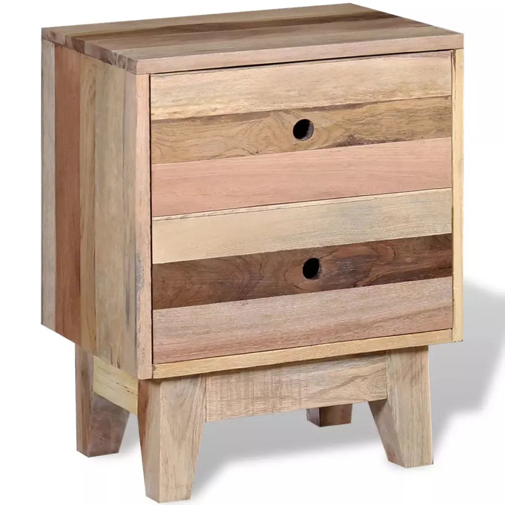 Solid Reclaimed Wood Bedside Cabinet D449470