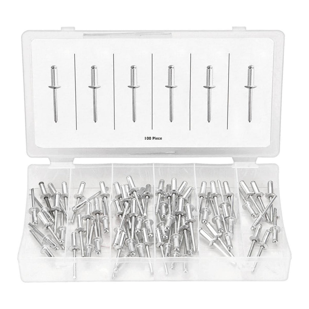 1/4 in. Aluminum Blind Rivet Set, 100 Piece F87125