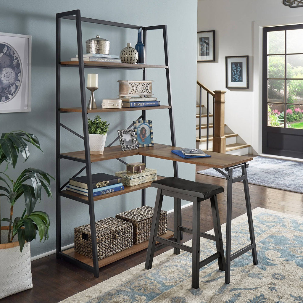 Folding Desk with Bookcase U5117