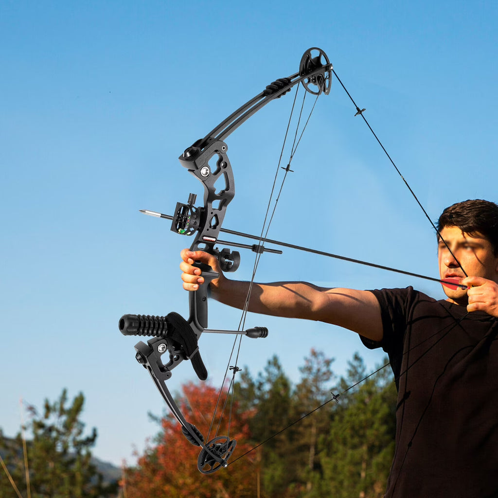 Compound Bow with 12 Arrows, 24-29.5 inches Draw Distance, 310FPS G256