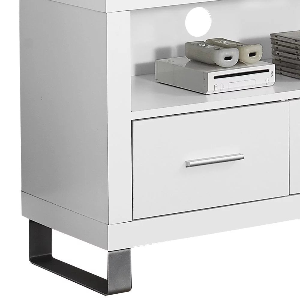 White 2 Pack TV Stand with Storage J1982