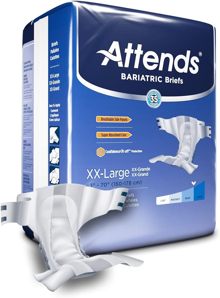 XX-Large Unisex Bariatric Briefs, 48 Count Pack of 2 B704