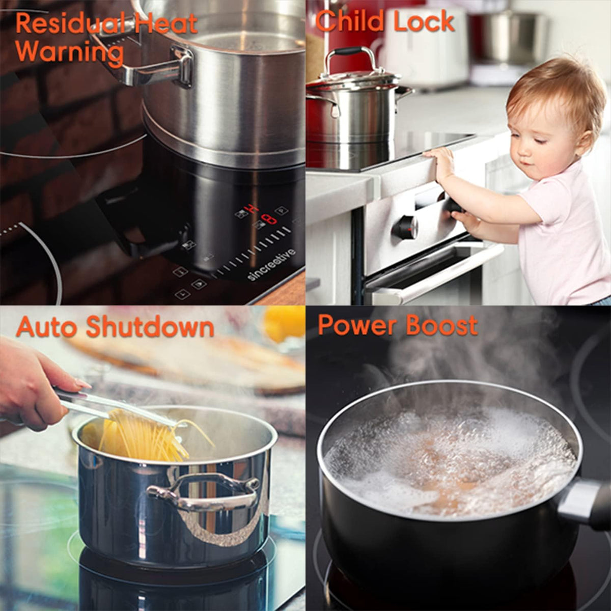 30 Inch 4 Burners Induction Cooktop with Timer N827