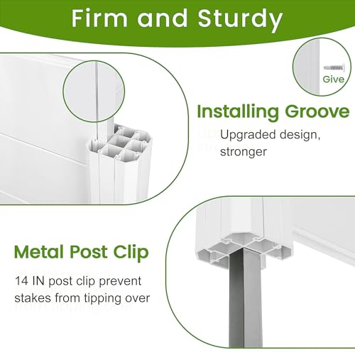 48"W X 48"H Outdoor Freestanding Vinyl Privacy Screen A612