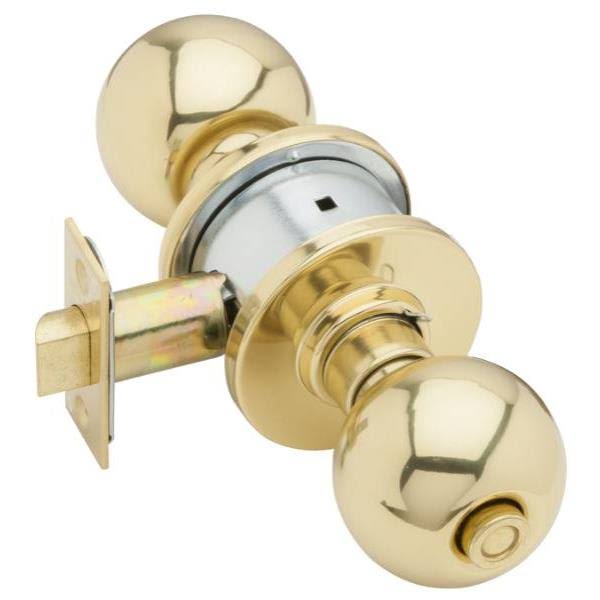 Bright Brass Privacy Cylindrical Lockset N850604