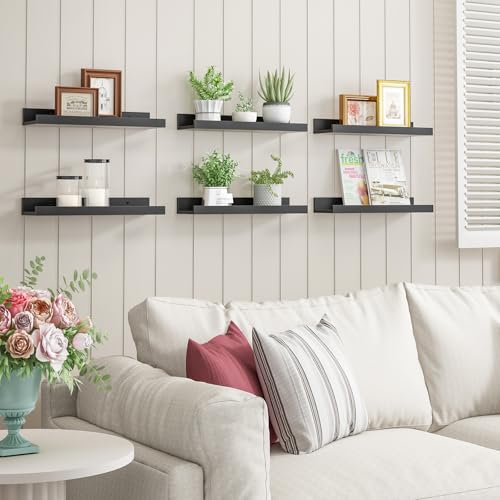 Rustic Brown Wall Shelves Set of 8 F15470
