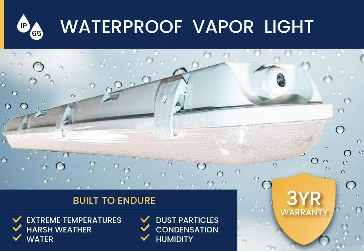 4FT Waterproof LED Vapor Tight Lights 6500K IP65 4-Pack J1868