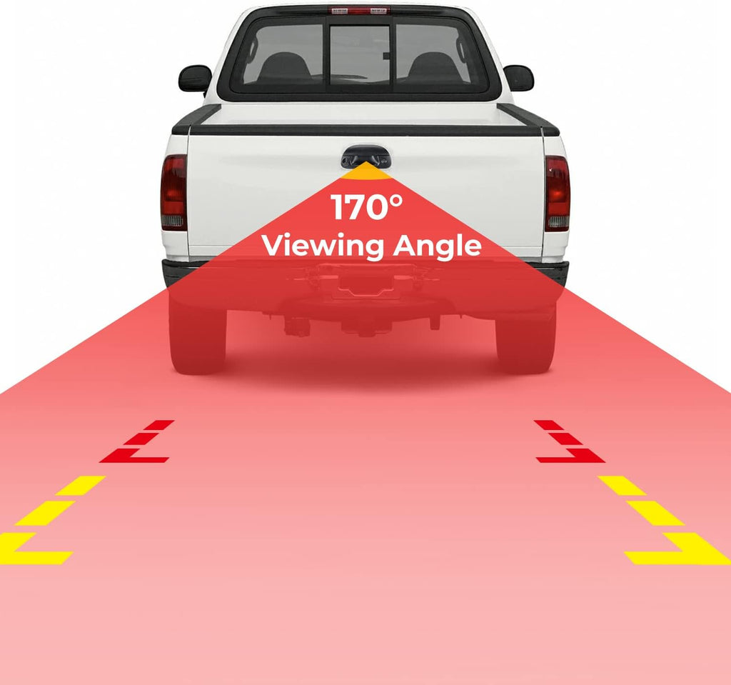 Backup Camera Compatible with 1997-2003 F150 1998-2007 F250 F350 F450 F550 Tailgate Handle Reverse Camera O137