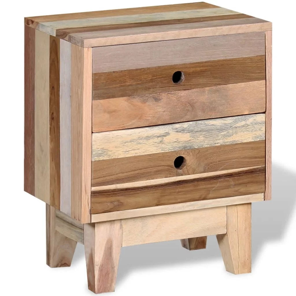Solid Reclaimed Wood Bedside Cabinet D449470