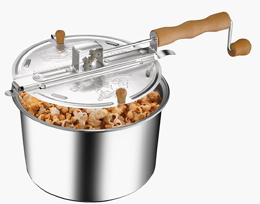 6-Quart Aluminum Popcorn Popper with Hand Crank P428
