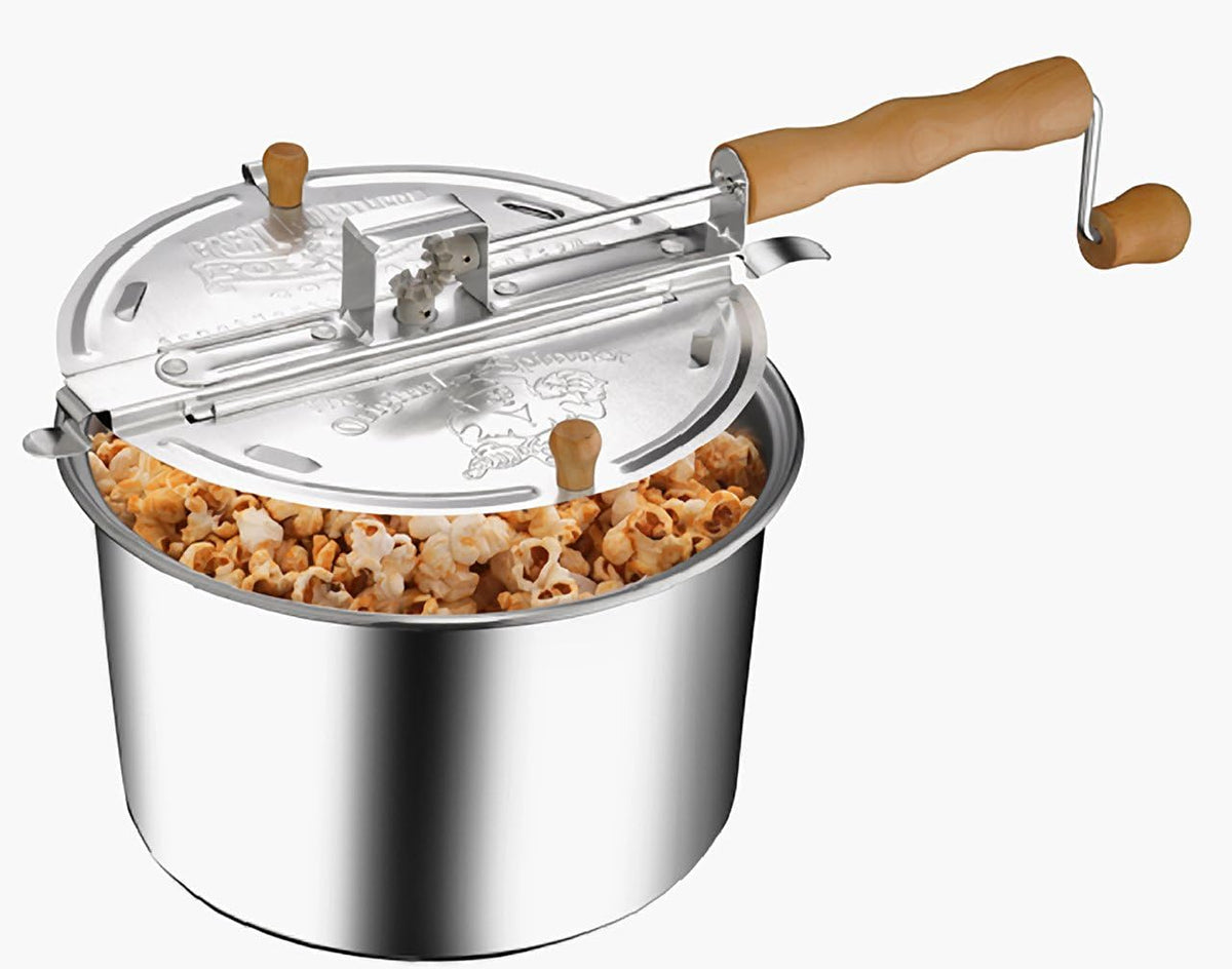 6-Quart Aluminum Popcorn Popper with Hand Crank P428