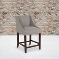 Light Gray Fabric Counter Height Stool W8566