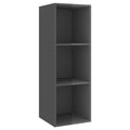 High Gloss Gray Wall-Mounted TV Cabinet Chipboard V954