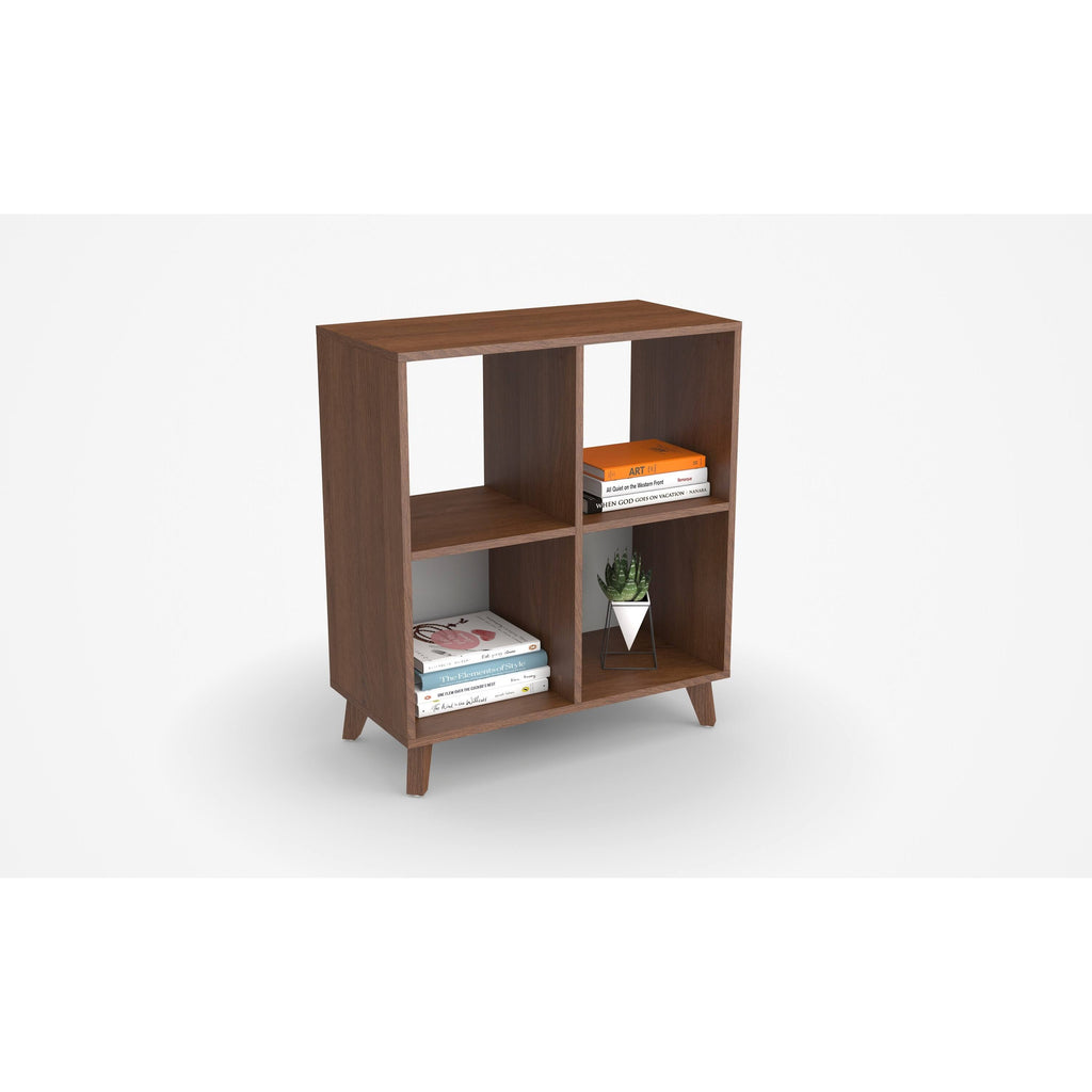 Light Walnut Modern Cube Bookcase K5489