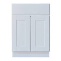 White Double Door Base Cabinet with Drawer C301908