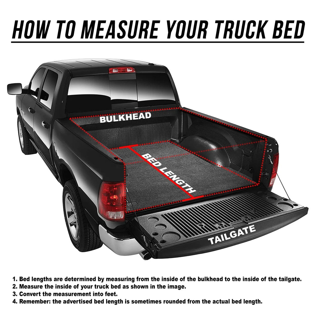 Tri-Fold Soft Top Tonneau Cover for Toyota Tundra 6.5' Bed D4896