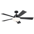 52 inches Ceiling Fan with Light Kit Satin Black A31705